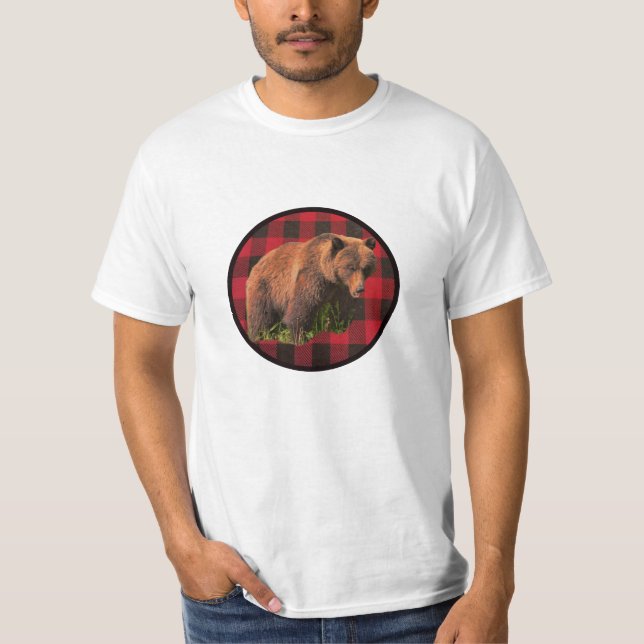 Camiseta De Oso Grizzly De Buffalo Aplastado (Anverso)