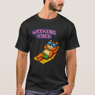 Camiseta de oso relajante de vibraciones de fin de