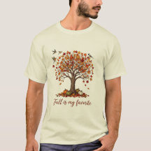 Camiseta de otoño caída de árbol es mi favorita