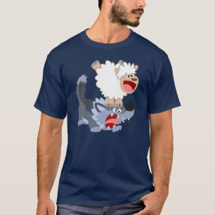 Camiseta de oveja de dibujos animados linda jugand