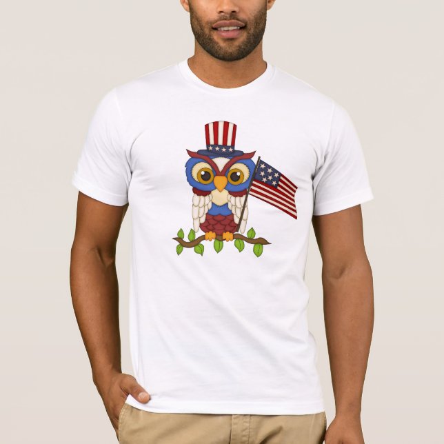 camiseta de Owl Patriotic Mass (Anverso)