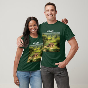Camiseta de paisaje de pueblo rústico Nat Countr