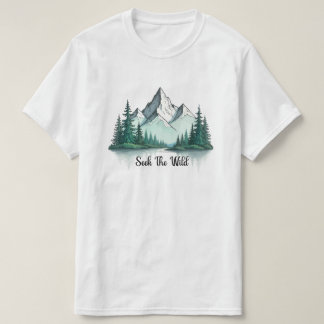 Camiseta de paisaje montañoso "Busca lo salvaje" |