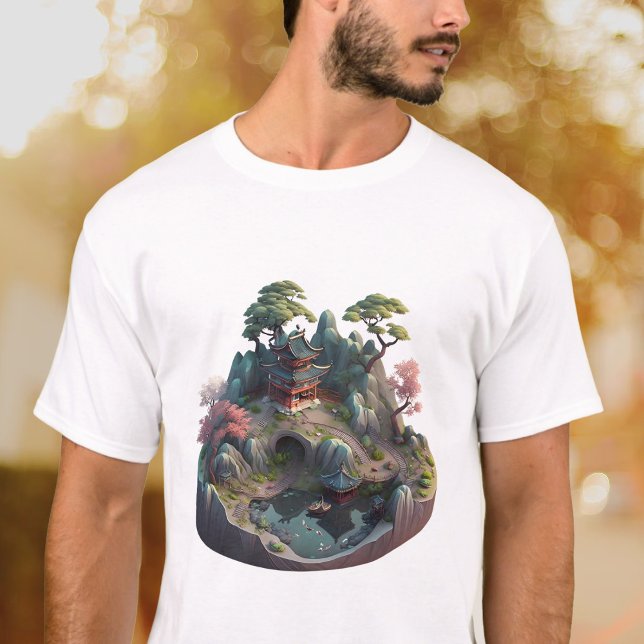 Camiseta de paisajes 3D de fantasía china (Subido por el creador)