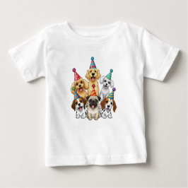 Camiseta de paja con cachorros