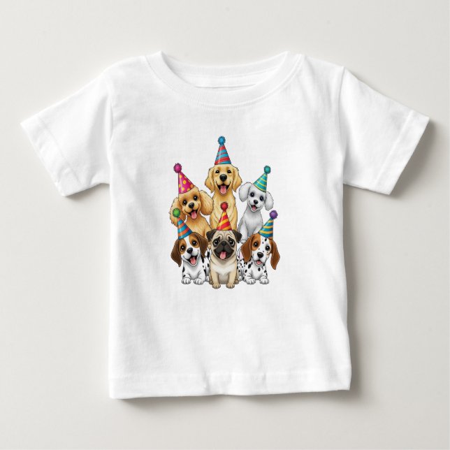 Camiseta de paja con cachorros (Anverso)