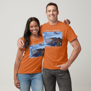Camiseta de pájaro azul oriental alas arriba