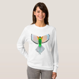 Camiseta de pájaro colorida
