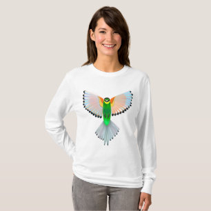 Camiseta de pájaro colorida