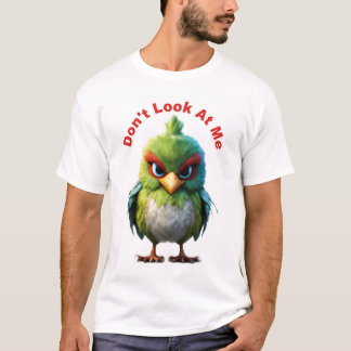 Camiseta de pájaro enojada