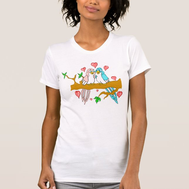 Camiseta de pájaros del amor (Anverso)