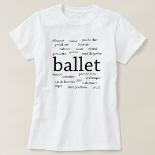 Camiseta de palabras ballet