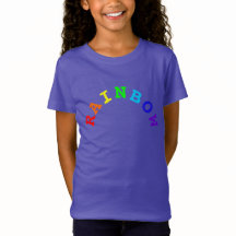Camiseta de palabras en arco iris (niño)