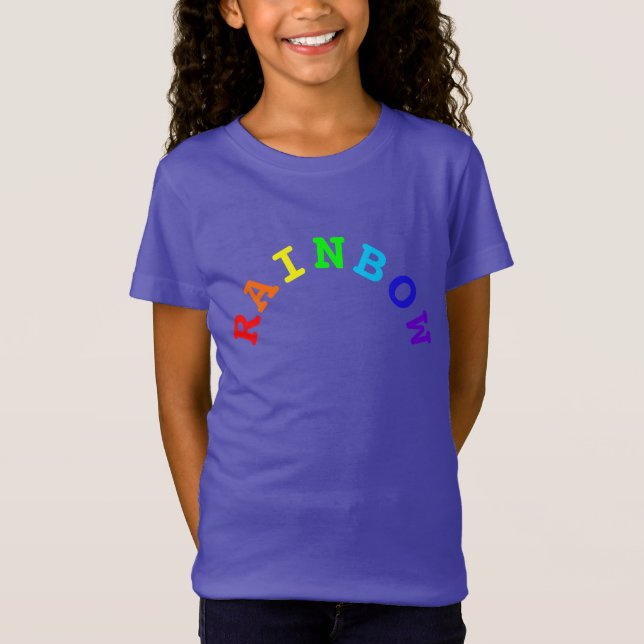 Camiseta de palabras en arco iris (niño) (Anverso)
