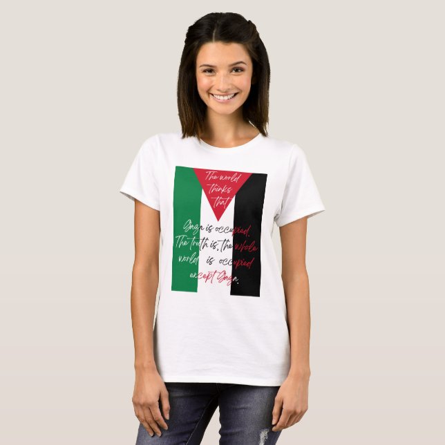 Camiseta de Palestina Libre - Camiseta de Save Gaz (Anverso completo)