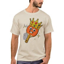 Camiseta de paleta de tenis de mesa de dibujos ani