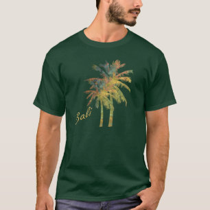 Camiseta de palmeras de Batik de otoño
