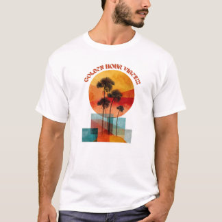 Camiseta de palmeras de sol de la Hora Dorada - Tr