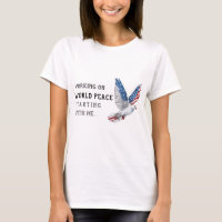 Camiseta de paloma de la paz mundial - Gracia dive
