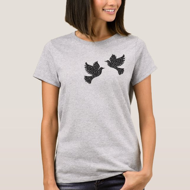 Camiseta de palomas de paz - Idea de regalo de dis (Anverso)