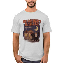 Camiseta de Panadería de Medianoche, Cute Black Ca