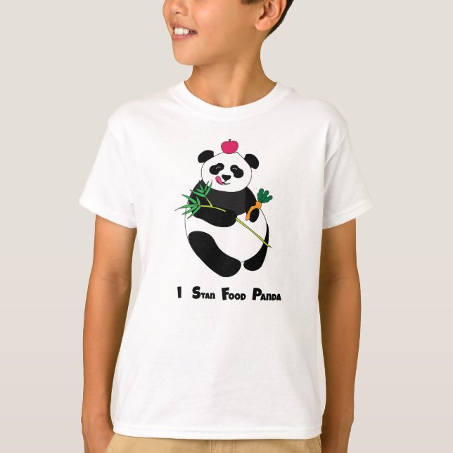 Camiseta de Panda Adorable - Amante de la Comida (Anverso)
