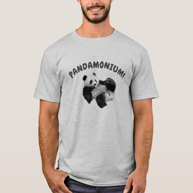 Camiseta de panda caído adorable Pandamonium (Anverso)