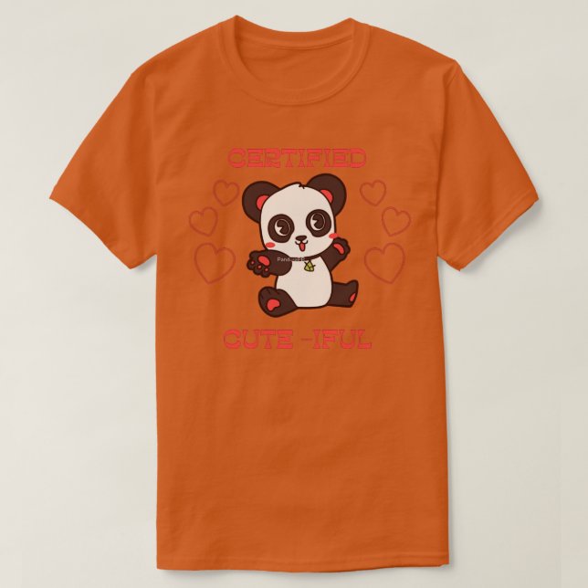 Camiseta de panda cursi certificada (Diseño del anverso)