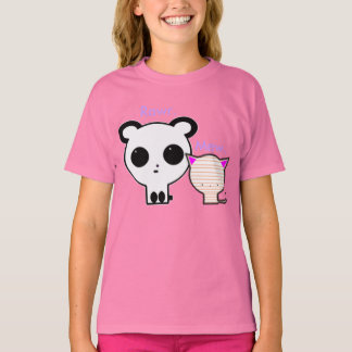 Camiseta de Panda y Gatito Kawaii