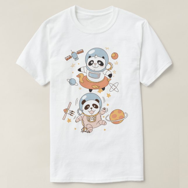 Camiseta de Pandas Espaciales (Diseño del anverso)