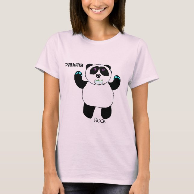 CAMISETA DE PANDAS ROCK (Anverso)