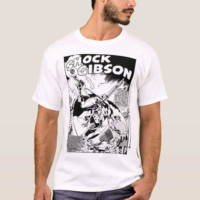 Camiseta de panel de cómic 'SHOCK Gibson' (Anverso)