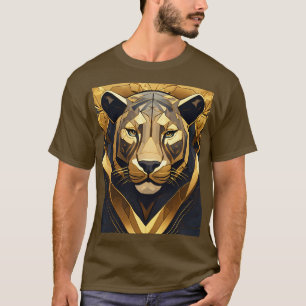 Camiseta de Pantera Geométrica de Medianoche