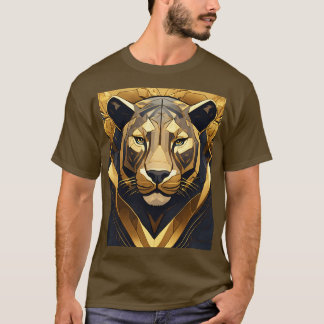 Camiseta de Pantera Geométrica de Medianoche
