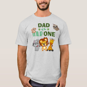 Camiseta de papá animal de zoológico salvaje de un