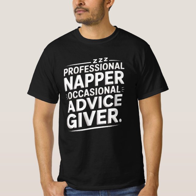 Camiseta de Papá Consejero Ocasional Dormilón Prof (Anverso)