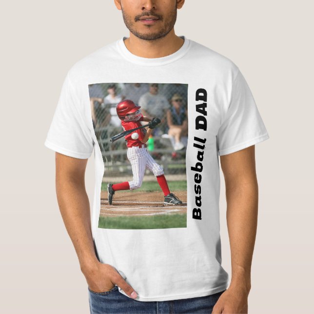 Camiseta de papá de béisbol personalizado (Anverso)