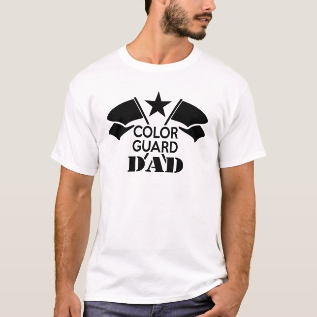 Camiseta de papá de Black Crossed Flags Color Guar (Anverso)