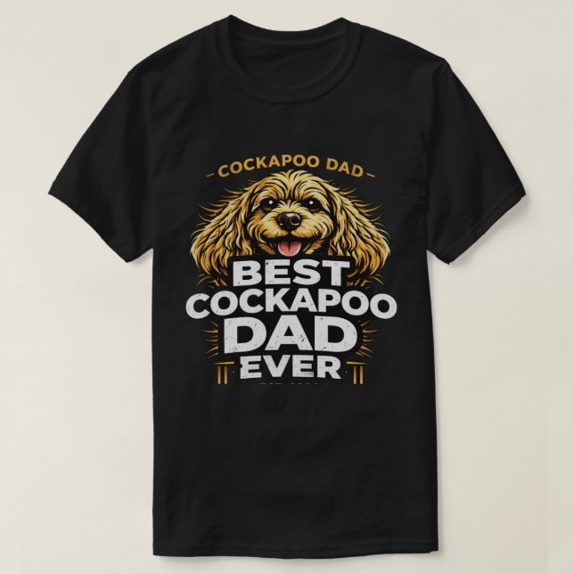 Camiseta de Papá de Cockapoo Mejor Regalo de Papá  (Diseño del anverso)