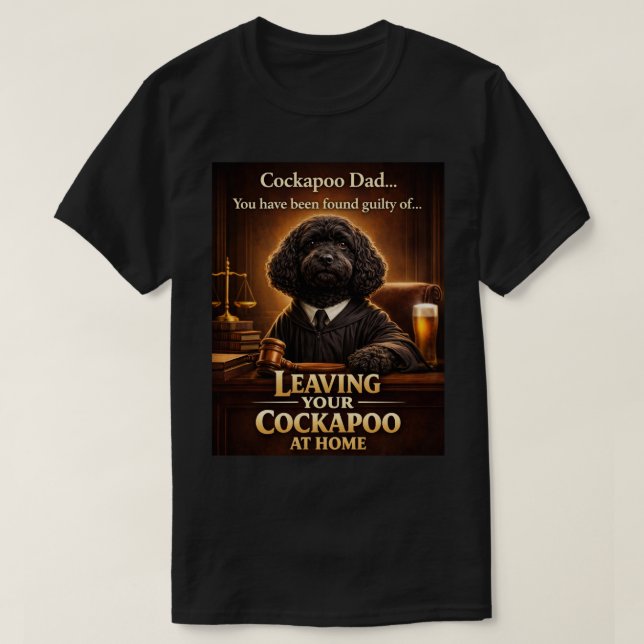 Camiseta de Papá de Cockapoo | Regalo divertido pa (Diseño del anverso)