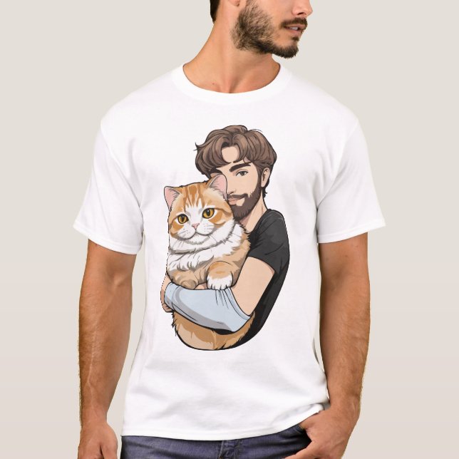 Camiseta de papá de gato (Anverso)