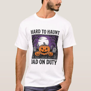Camiseta de Papá de Halloween Difícil de Asustar D
