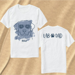 Camiseta de papá de Labrador con nombre personaliz