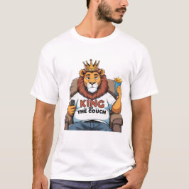 Camiseta de papá de león gracioso - Rey del sofá