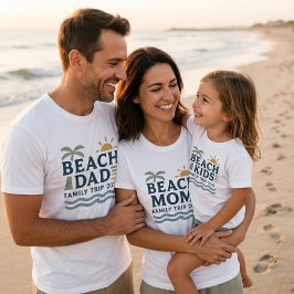 Camiseta de Papá de Playa Camiseta de Vacaciones F