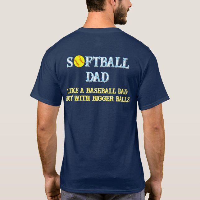 Camiseta de Papá de Sóftbol (Reverso)