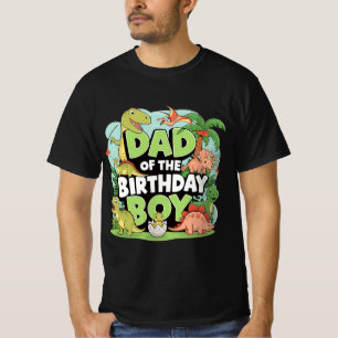 Camiseta de Papá del Cumpleaños del Niño Dinosauri