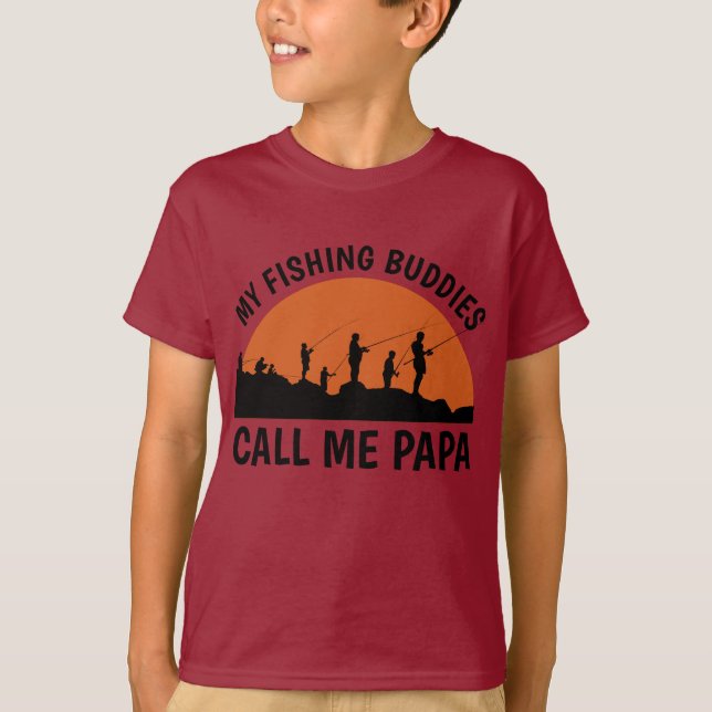 Camiseta de papá e hijo de un amigo pescador, flor (Anverso)