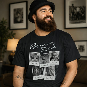 Camiseta de Papá Extra, Colograma de 5 Fotos Perso