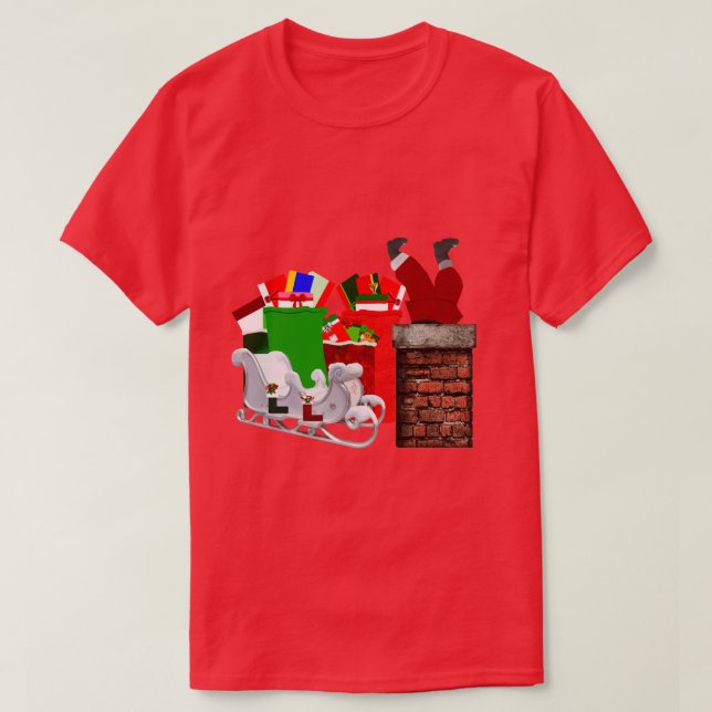 Camiseta de Papá Noel Atascado (Diseño del anverso)